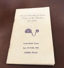 VTG Grand Assembly of Texas..Order of the Rainbow for Girls..June 1951 Austin,TX picture