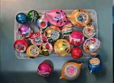 LOT of 28 Vintage Glass Christmas Ornaments INDENTS Poland Germany Reflectors picture