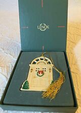 1990 Lenox Annual Christmas Ornament Entry Door with Wreath in Original Box picture