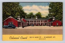 Somerset KY-Kentucky, Colonial Court Advertising, Antique, Vintage Postcard picture