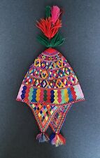 Peruvian Ceremonial Shaman Chullo Hat Andean Textile #6 picture