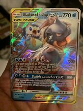 Pokemon Card Blastoise & Piplup GX 38/236 Cosmic Eclipse Tag Team - Mint/NM  picture