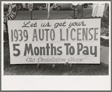 Photo 1930s Auto license in Texas can be bought on installment plan, San Antonio picture