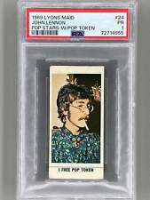 1969 Lyons Maid #24 John Lennon Pop Stars W/Pop Token PSA 1 Pop 1 (Music) picture