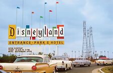 Disneyland Entrance Park & Hotel Marquee Sign 1955 Retro Poster Print Disney picture