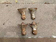 Antique Set Of 4 Cast Iron Bathtub Ball Feet : Painted picture