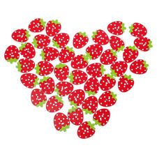 100PCS Wooden Sewing Buttons Strawberry Shaped Button Clothing Button Ornament picture