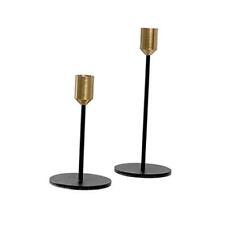 Brass Gold Black Taper Candlestick Holders Wedding Decoration Skinny Candle  picture