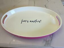 Fancy Another Kate  Spade Hot Pink and White Heavy Duty Melamine Serving Tray picture