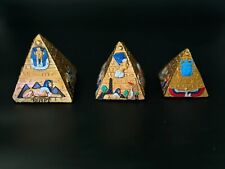UNIQUE ANTIQUE ANCIENT Egyptian Pyramids Bastet ,Nefertiti and King Tut - Decor picture