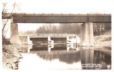 Horicon Wisconsin~Deck Plate Girder Railroad Bridge~Foot Bridge~1930s RPPC picture