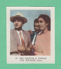 Early 50's  Raj Kappor/Nargis from Awaara  Val Gum Film Card  Bollywood Star picture