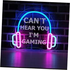  Gamer Neon Sign LED Neon Lights for Game Room Wall Can't Hear You I'm Gaming picture