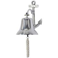 Silver Aluminum Bell Wall Decor with Anchor Backing picture