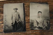 African American Man & Wife Antique Tintype Photos 1800s Black Americana Rare picture