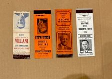 4ct Vintage Advertising Political Elections Vote Matchbook Covers Judge Senator picture