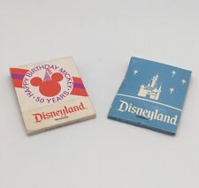 Lot of 2 Unused VTG Disney Matchbooks: HBD Mickey 50 Years & Disneyland 1985 picture