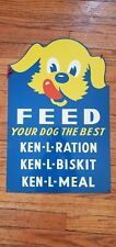 Antique Vintage KEN L Ration Metal SIGN with great gloss w  picture