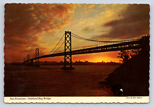 Vintage Postcard San Francisco California Oakland Bay Bridge picture