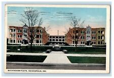 1934 View Of Buckingham Flats Building Indianapolis Indiana IN Vintage Postcard picture