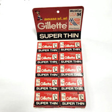 Gillette Super Thin Vintage 50 Razor Blade With Original Red Box Thailand picture