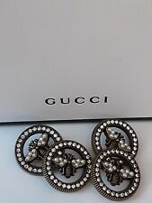 4 Gucci  BUTTONS  bronze  24 mm 1 inch Pearls 4  pieces  bees picture