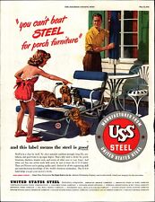 1946 USS STEEL Porch Furniture You Can't Beat STEEL  photo art print ad e8 picture