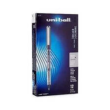 12 - UNI-BALL VISION Pens - MICRO 0.5mm Rollerball - BLACK INK - uniball picture