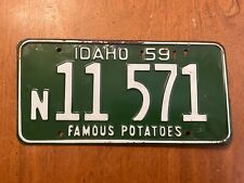 1959 Idaho License Plate Tag N11 571 picture
