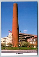 Front Street & Shot Tower Baltimore Maryland Vintage Unposted Postcard picture