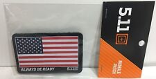 US Flag Always Be Ready 5.11 Tactical Hook & Loop Morale Patch NEW  picture