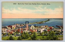 Duluth Minnesota Bird's-Eye View From Skyline Drive VINTAGE Postcard picture