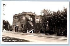 Wheaton Minnesota MN Postcard RPPC Photo High School Building c1940's Vintage picture