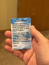 Lord's Prayer Card 10 Commandments Durable Plastic Card picture
