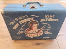 Rare Blue Vintage 1950's Disney Neevel Davy Crockett Children's Small Suitcase picture