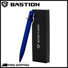 BASTION BOLT ACTION ALUMINUM BLUE PEN Lightweight Luxury Ballpoint Office Pens picture