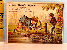 1880's Poor Man's Dyes For Sale By All Druggists Victorian Trade Card picture