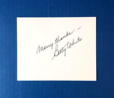 BETTY WHITE AUTOGRAPH—SIGNED CARD IN-PERSON 1990s—GOLDEN GIRLS PASSWORD MTM—VGC picture