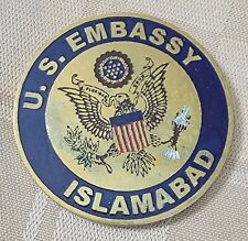 Vintage Early U.S. Embassy Islamabad Pakistan Challenge Coin OD RP RARE VHTF picture