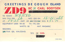 ZD9BC QSL Card Gough Island 1965 picture