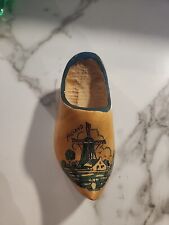 Holland Dutch Miniature Wooden Shoe Windmill Hand Painted Netherlands Wall Mount picture