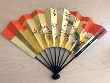 Japanese Kyo-Sensu Mai-ougi (Dance) Sakura (Cherry Blossom) Folding Fan w/Case picture