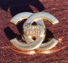 1 Chanel Gold Shank Button, 18mm Designer Button picture