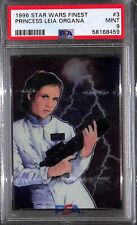 1996 Topps Star Wars Finest #3 Princess Leia Organa PSA 9 Mint *SC702* picture