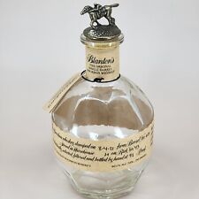 Blanton's Bourbon Whiskey Empty Bottle 750ml w Cork Stopper Letter T & Label Tag picture