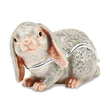 Bejeweled Crystal Enameled Floppy Eared Bunny Trinket Box picture
