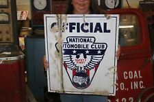 Vintage 1920s Official National Automobile Club 2 Sided 21