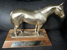 1969 Metal Horse Sculpture SIGNED art AQHA Grand Champion Gelding Trophy CALIF picture