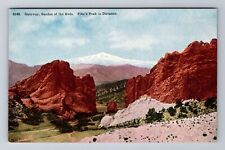 Pikes Peak Region CO-Colorado, Gateway, Garden Of The Gods, Vintage Postcard picture