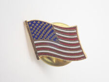 American Flag Gold Tone Vintage Lapel Pin  picture